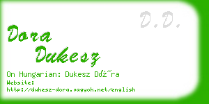 dora dukesz business card